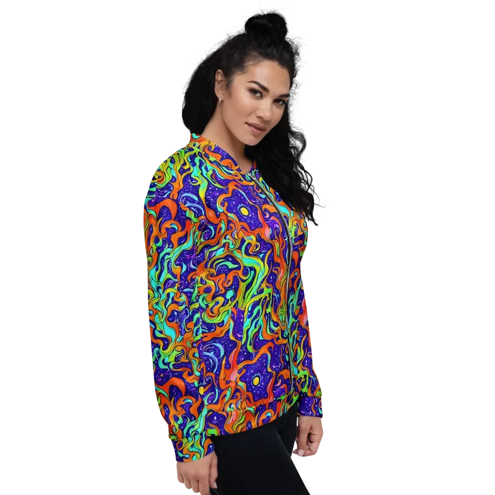 Lava Lagoon on Bomber Jacket — Right