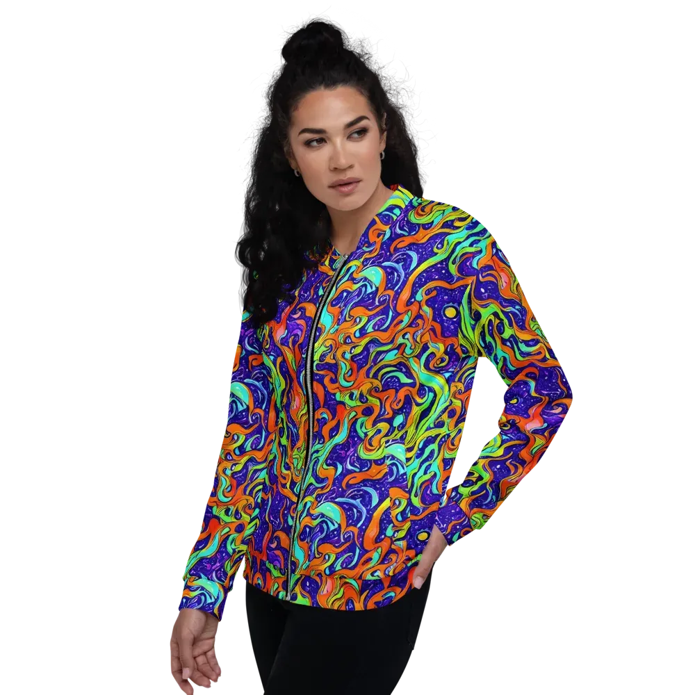Lava Lagoon on Bomber Jacket — Left