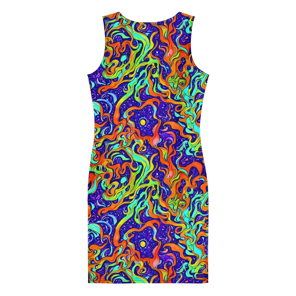 Lava Lagoon on Bodycon Dress — Back