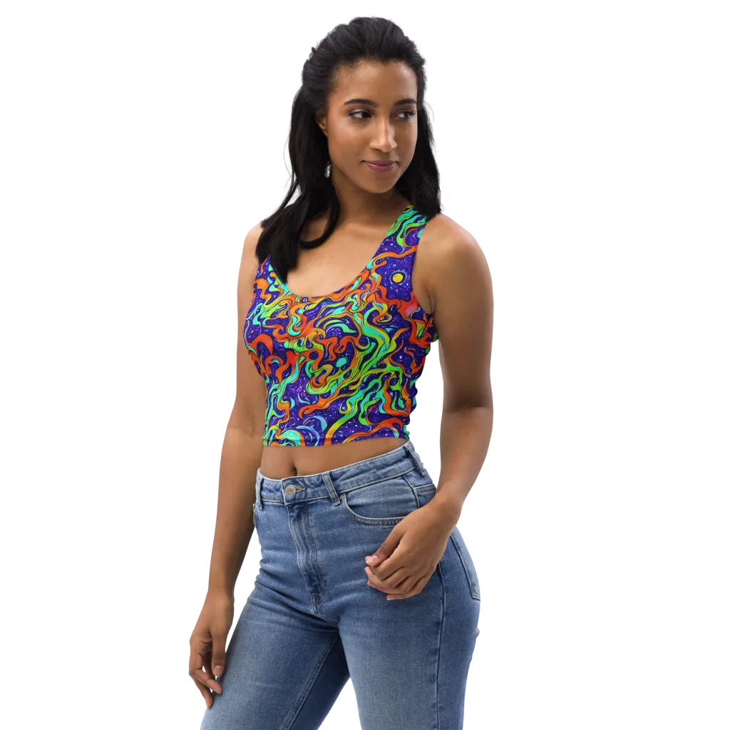 Lava Lagoon on Crop Top — Left Front