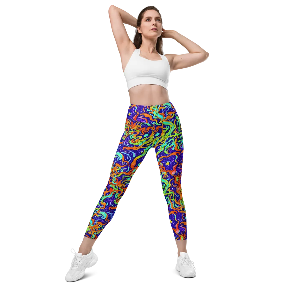 Lava Lagoon on Leggings with Pockets — Front