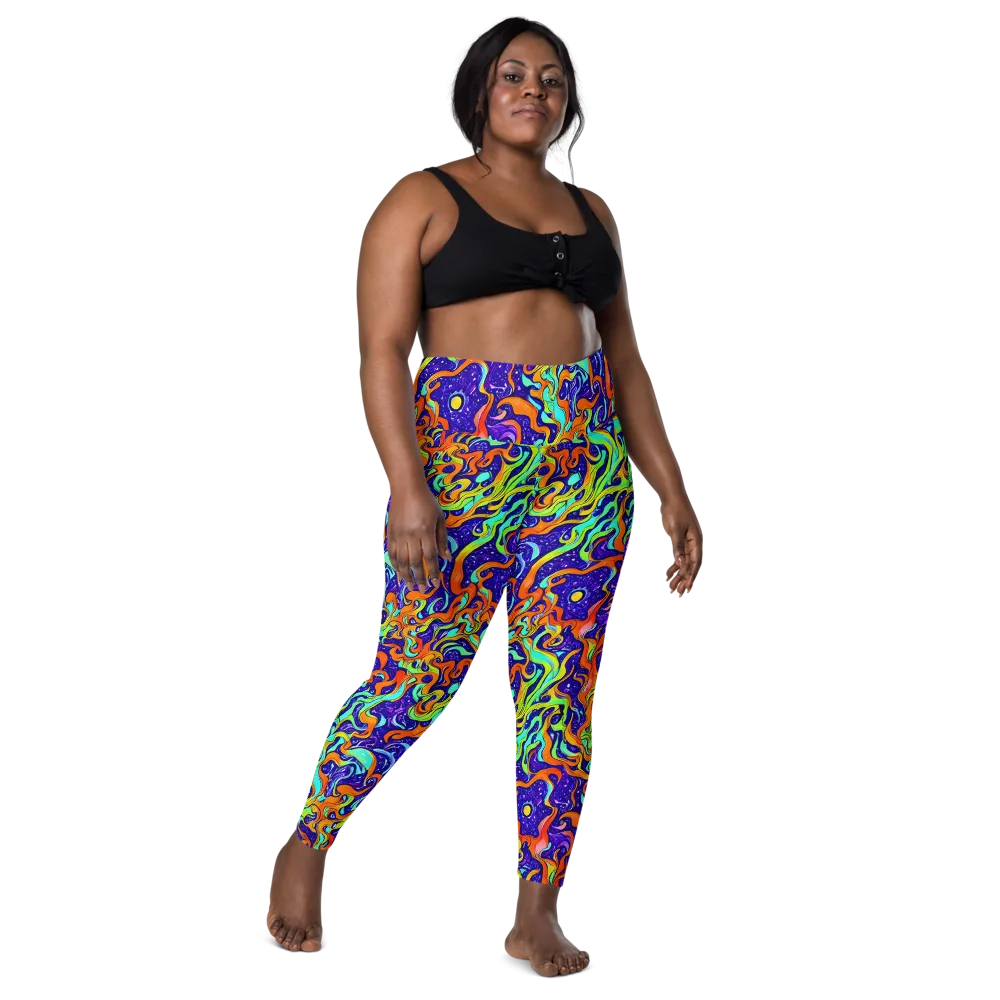 Lava Lagoon on Leggings with Pockets — Front