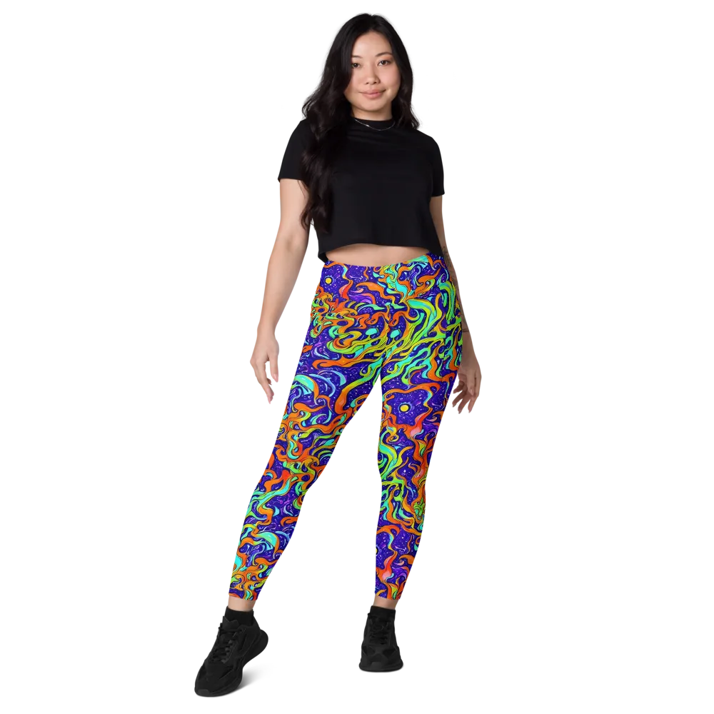 Lava Lagoon on Leggings with Pockets — Front
