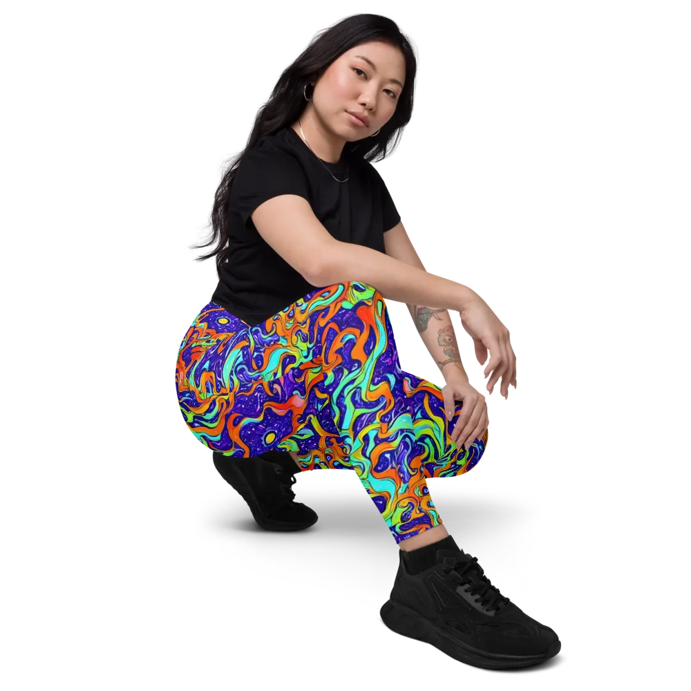 Lava Lagoon on Leggings with Pockets — Right Front