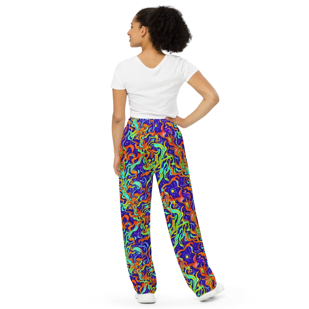 Lava Lagoon on Wide-Leg Pants — Back