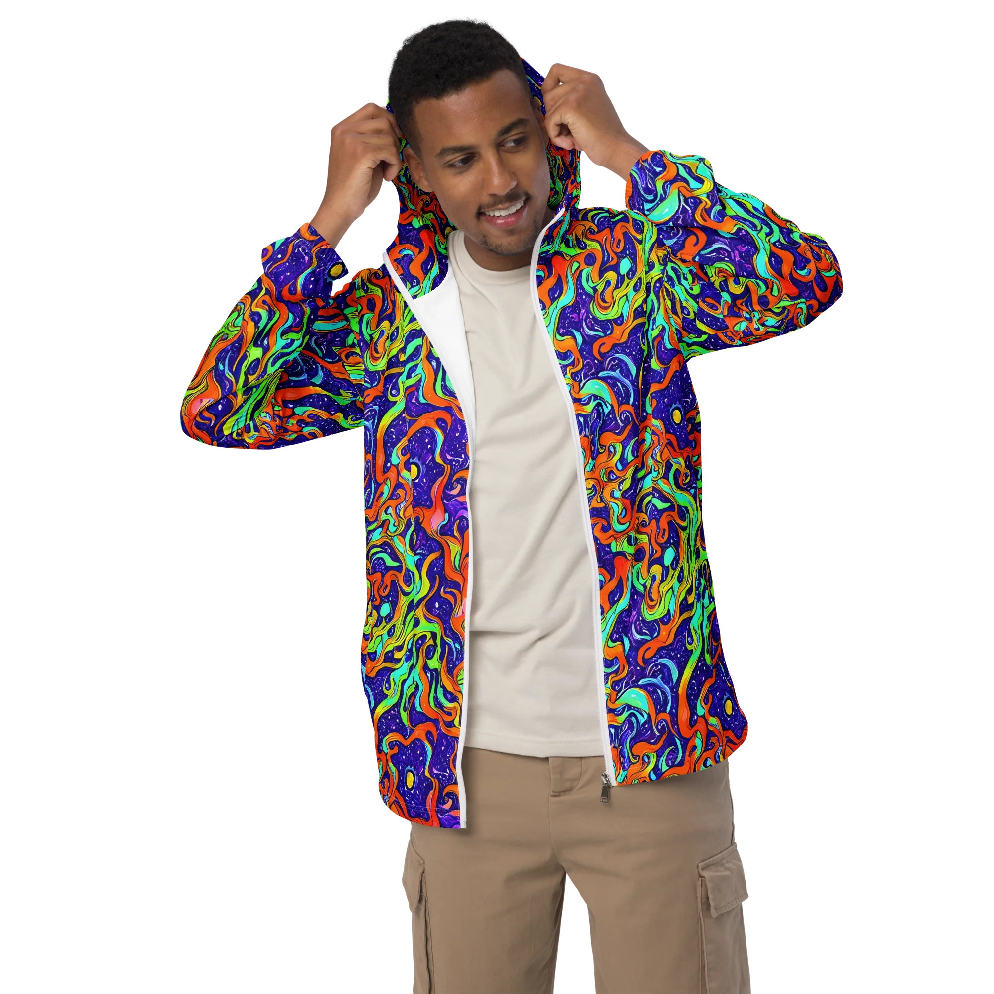 Lava Lagoon on Men's Windbreaker — Front