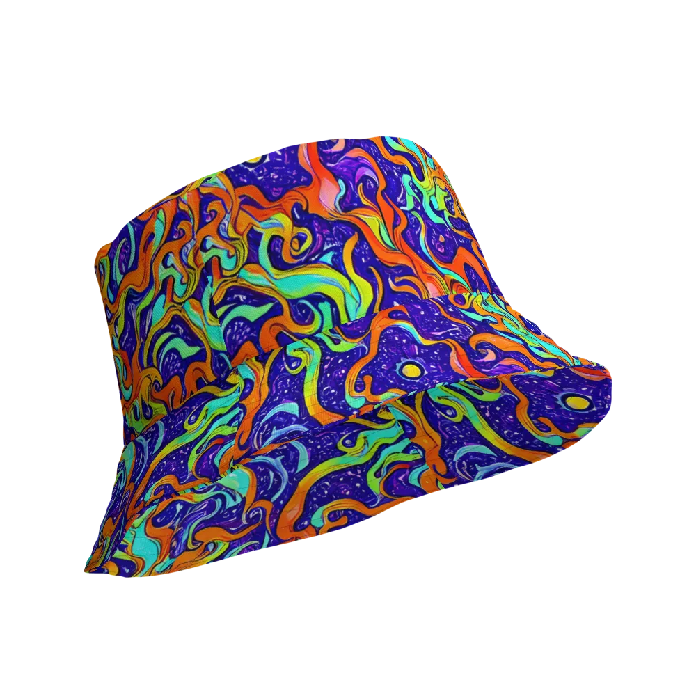 Lava Lagoon on Reversible Bucket Hat — Product details Outside