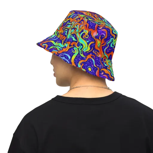 Lava Lagoon on a Reversible Bucket Hat