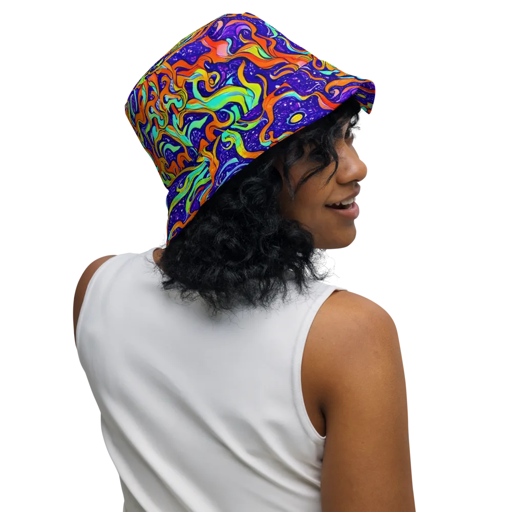 Lava Lagoon on Reversible Bucket Hat — Right Outside