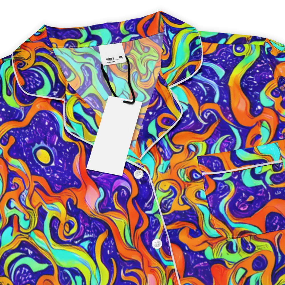 Lava Lagoon on Women's Short Sleeve Pajama Top — Product details