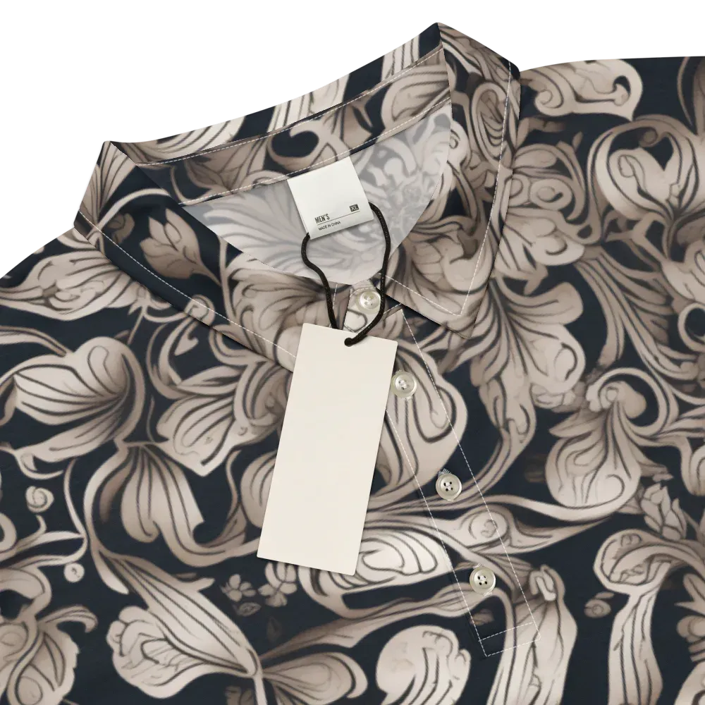 Sepia Bloom on Men's Slim Fit Polo Shirt — Product details