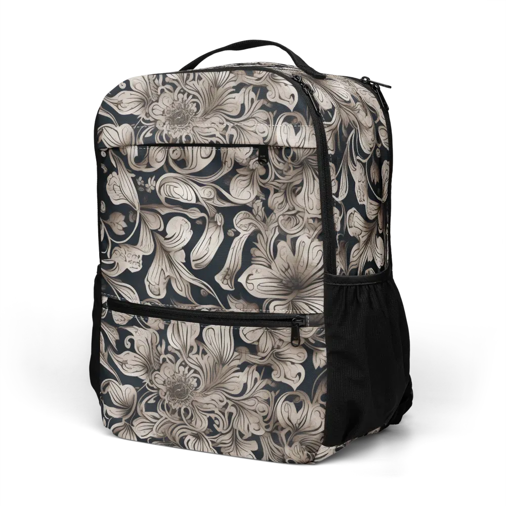 Sepia Bloom on Utility Backpack — Left Front