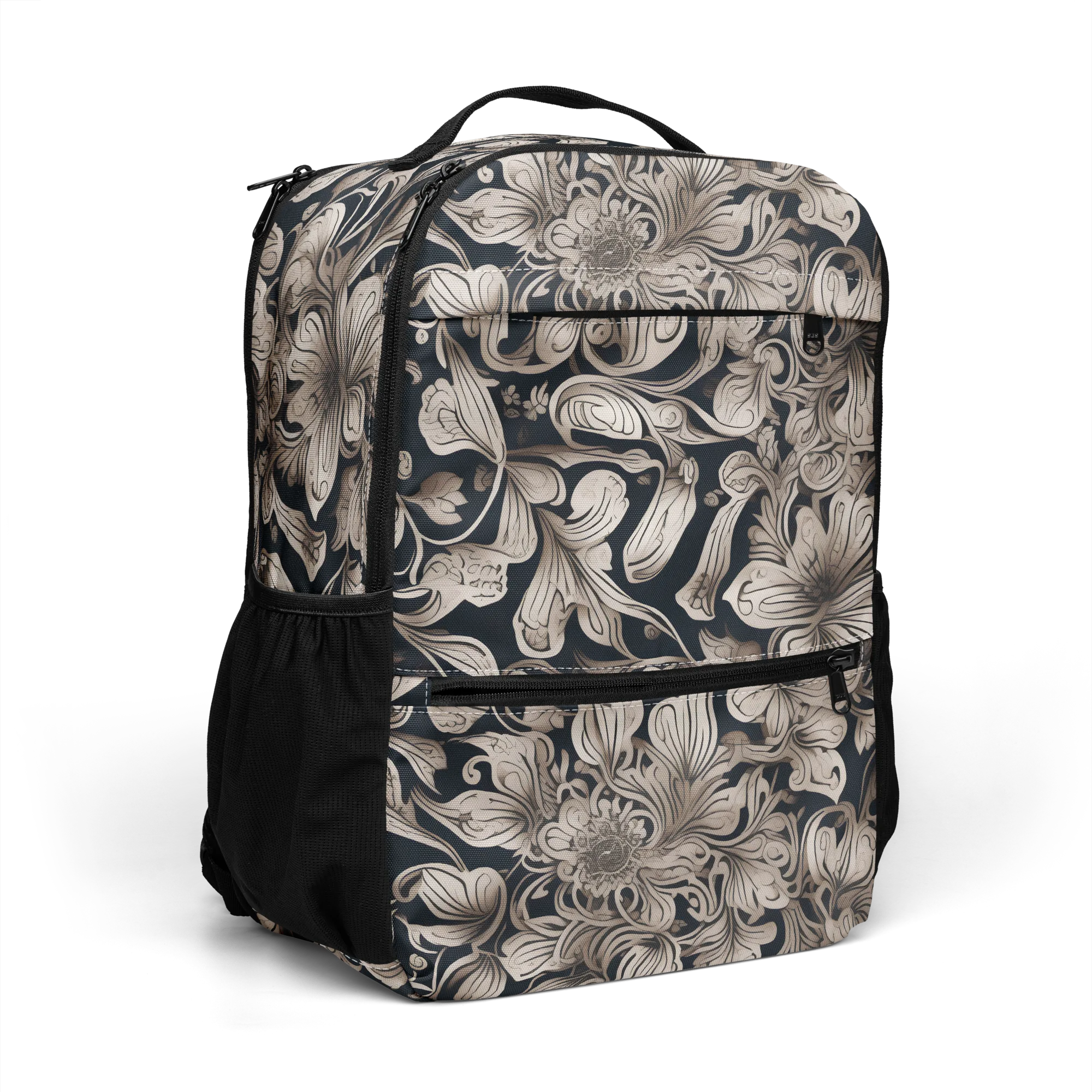Sepia Bloom on Utility Backpack — Right Front
