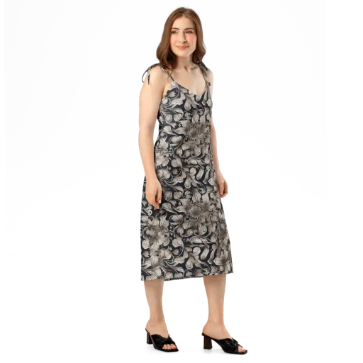Sepia Bloom on a Slip Dress