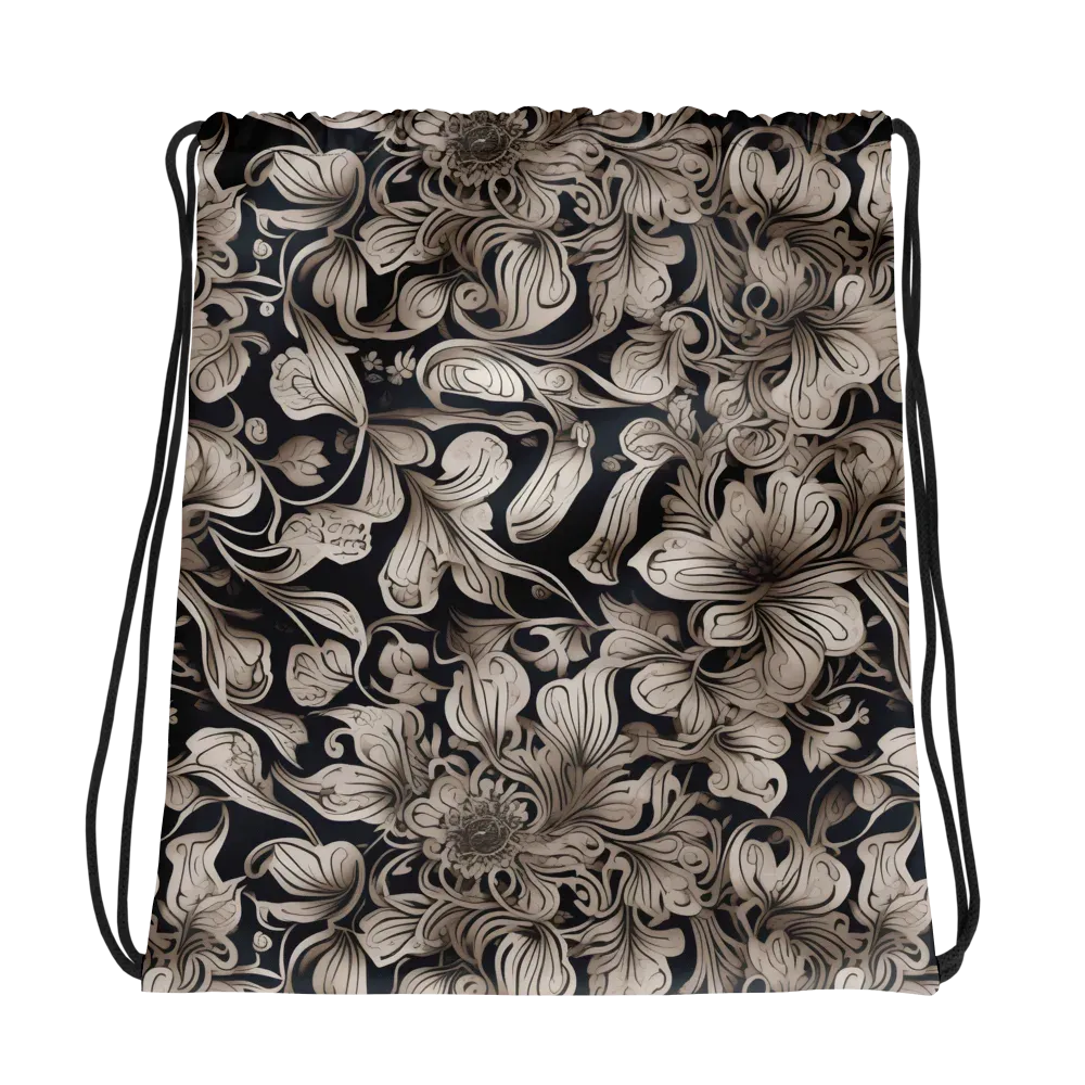 Sepia Bloom on Drawstring Bag — Photo