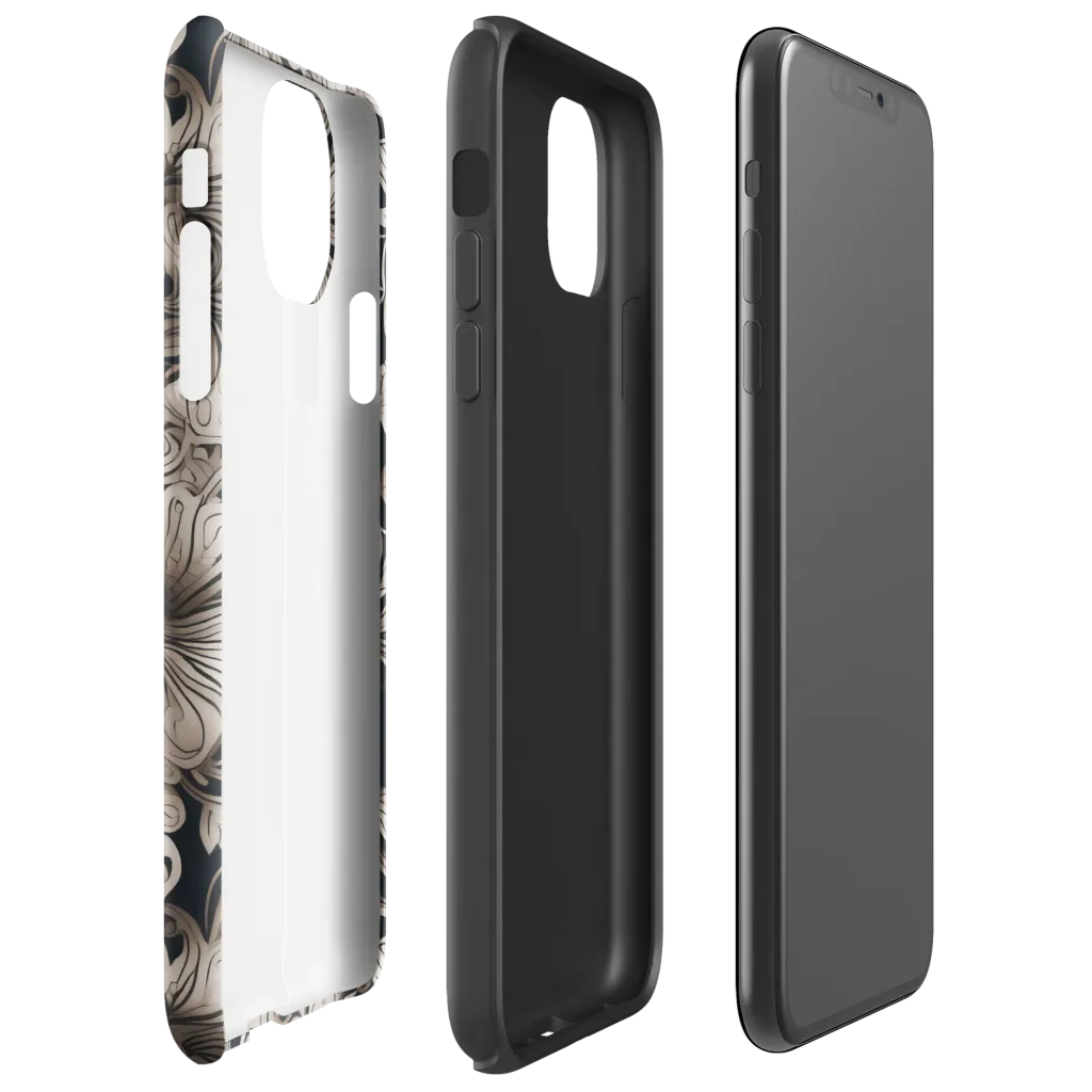 Sepia Bloom on Tough Case for iPhone® — Right