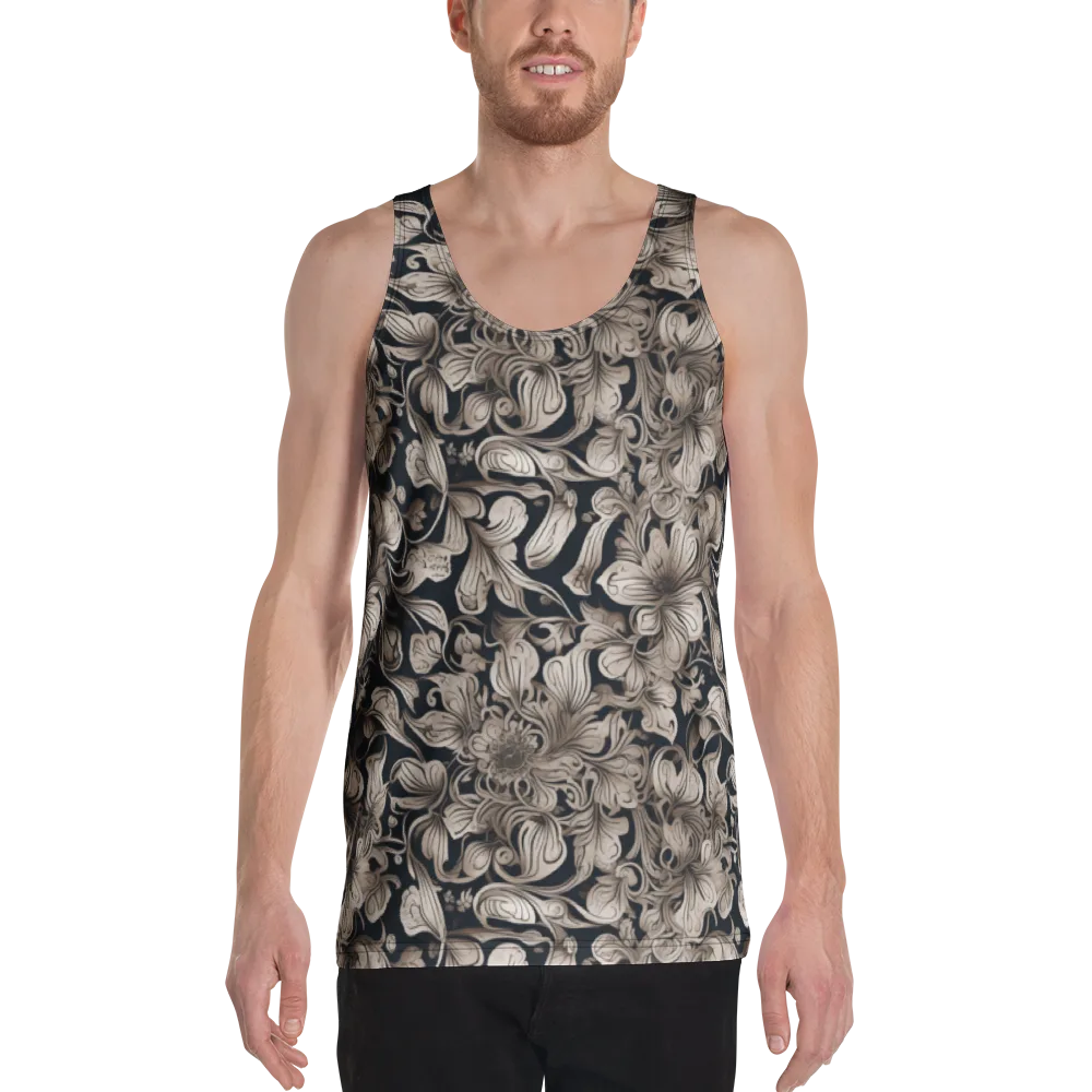 Sepia Bloom on Men's Tank Top — Front