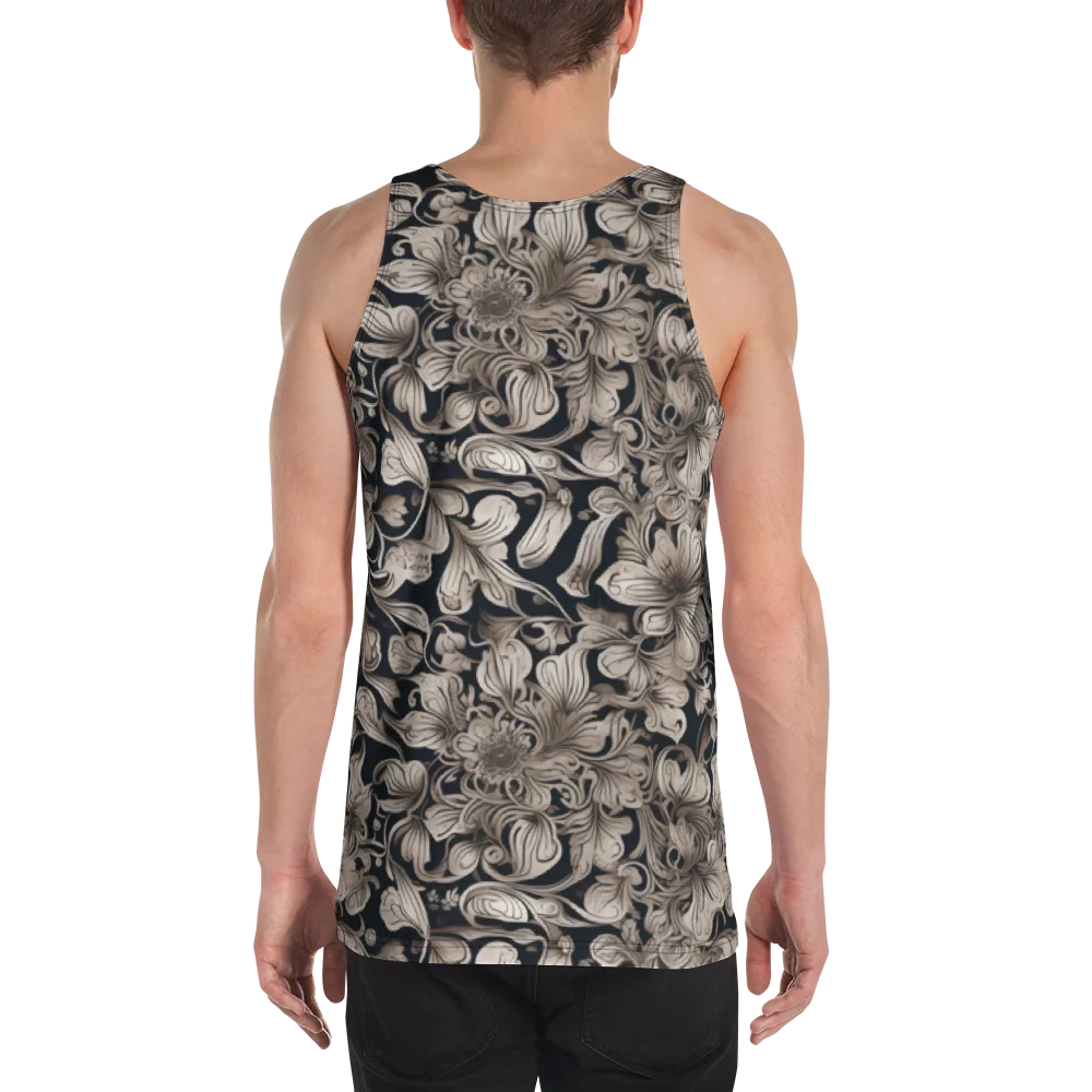 Sepia Bloom on Men's Tank Top — Back