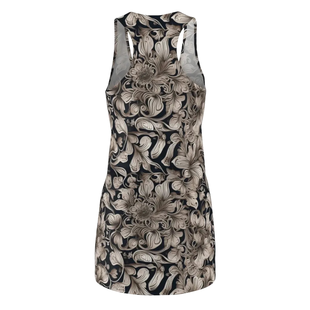 Sepia Bloom on Racerback Dress — Back