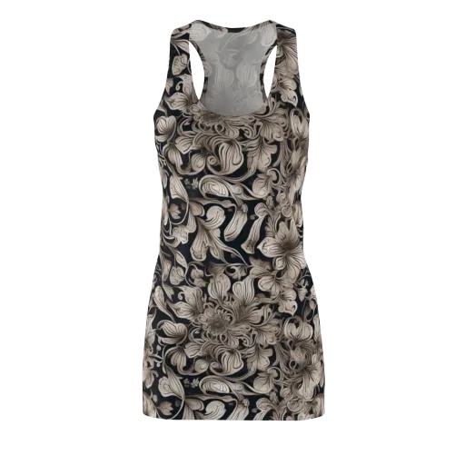 Sepia Bloom on a Racerback Dress