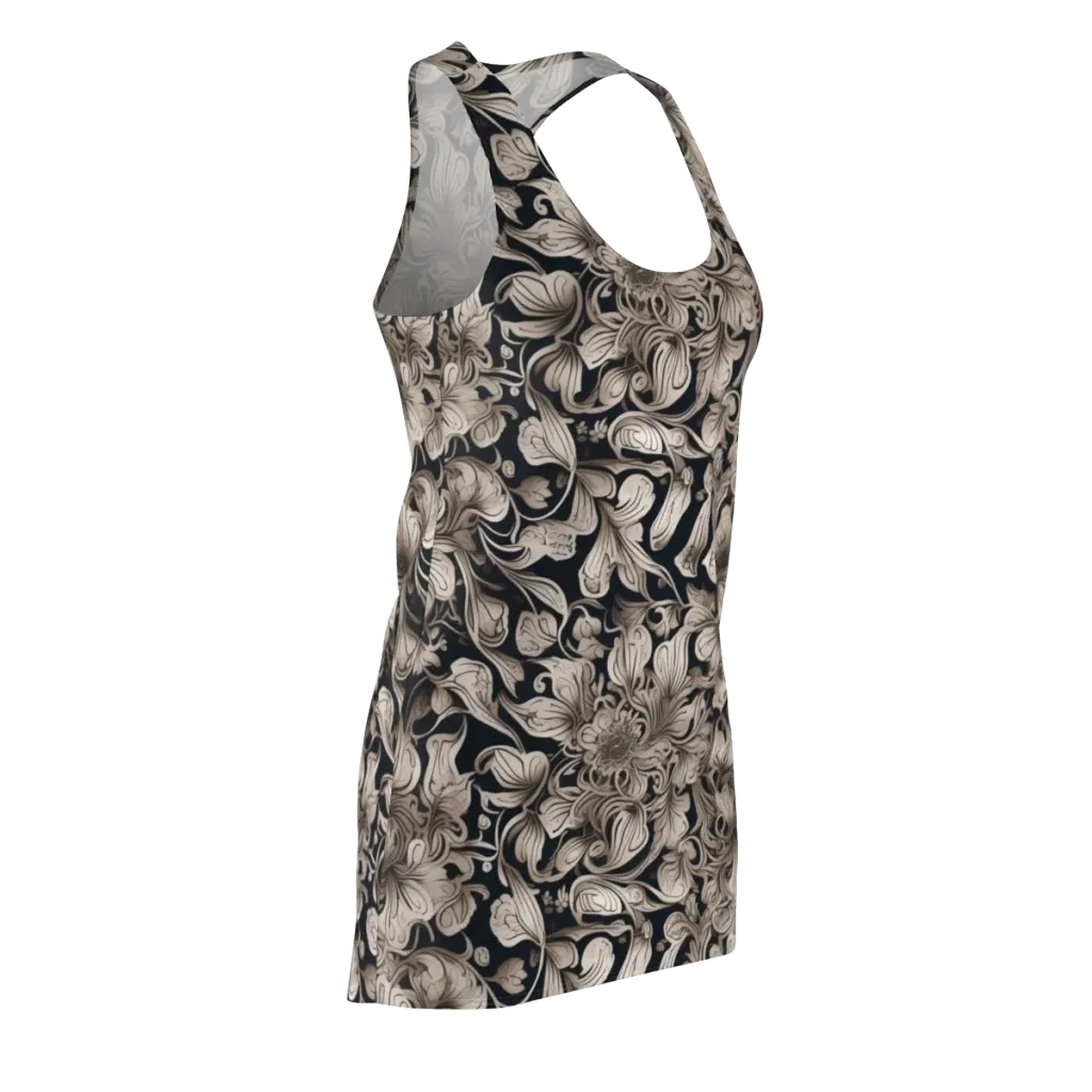 Sepia Bloom on Racerback Dress — Front Side