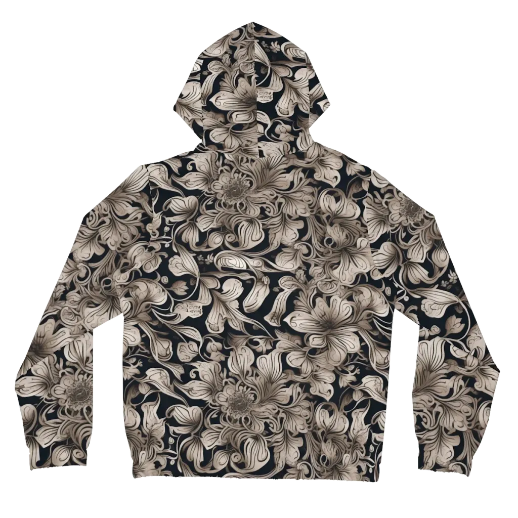 Sepia Bloom on Women's Full-Zip Hoodie — Back