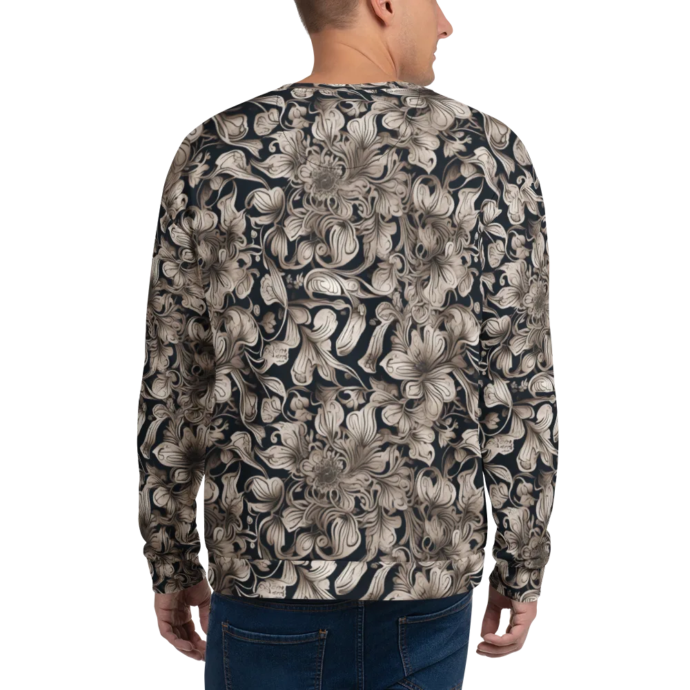 Sepia Bloom on Sweatshirt — Back