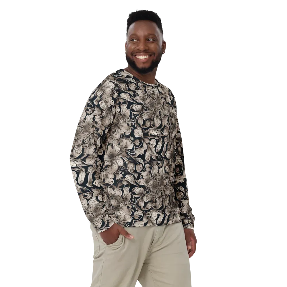 Sepia Bloom on Sweatshirt — Front
