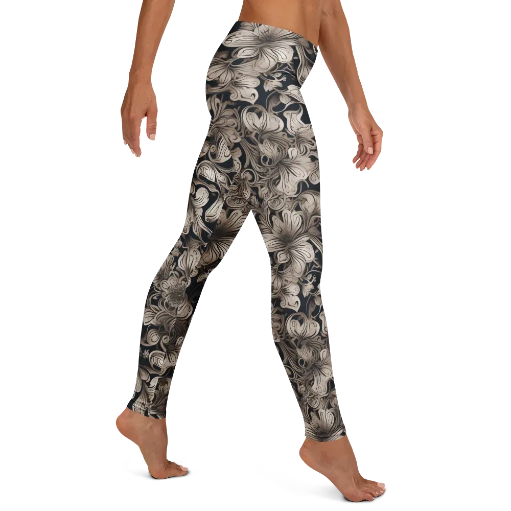 Sepia Bloom on Leggings — Right
