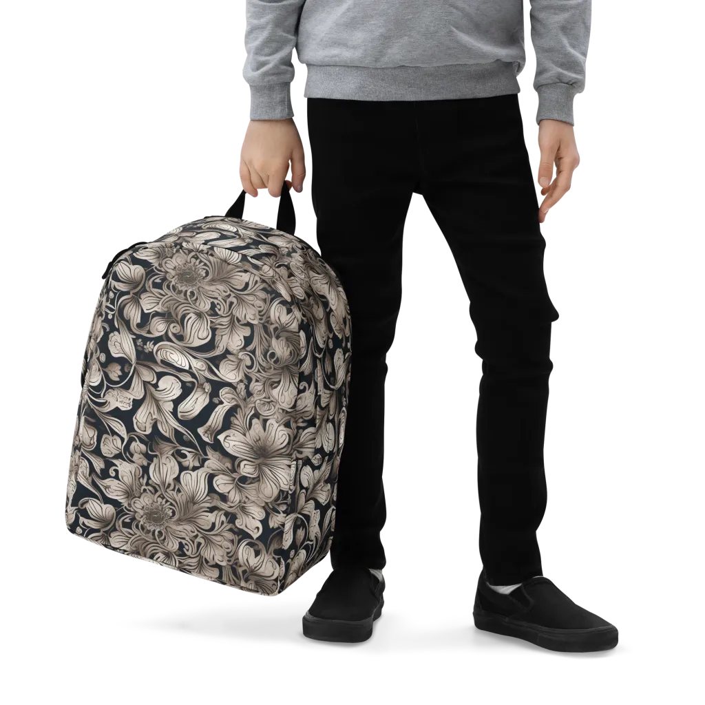 Sepia Bloom on Minimalist Backpack — Zoomed-in