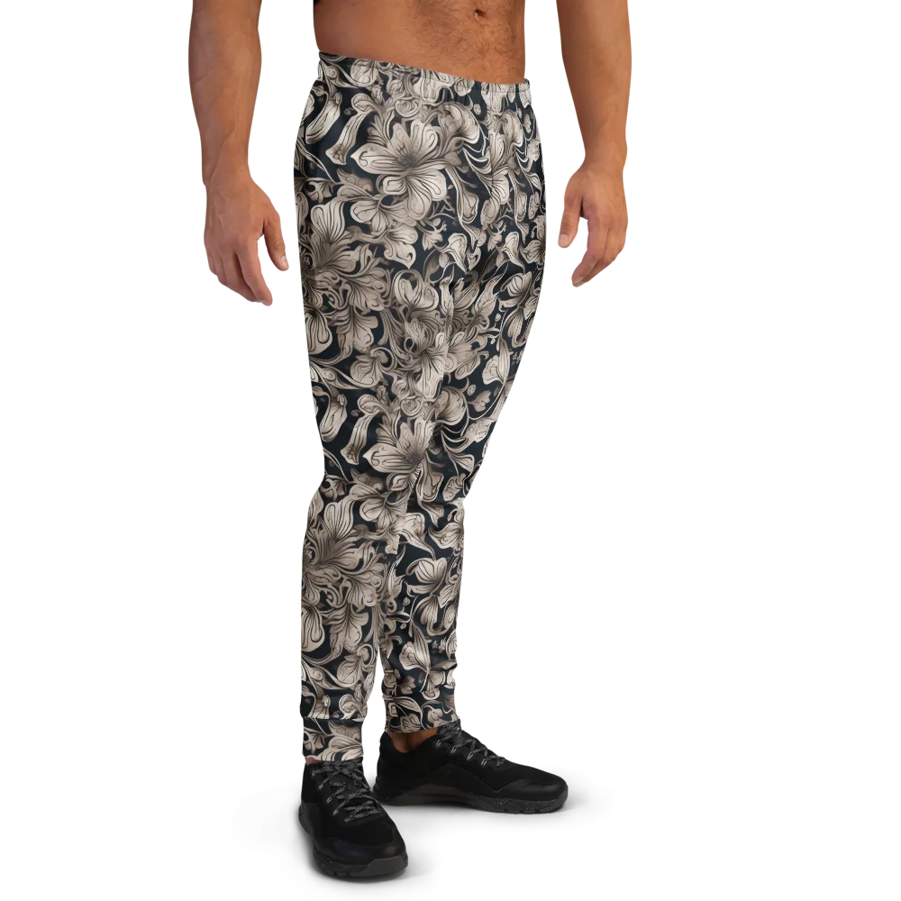 Sepia Bloom on Men's Joggers — Right