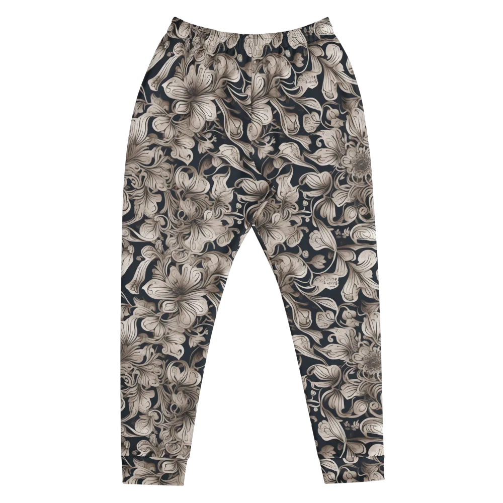 Sepia Bloom on Men's Joggers — Front