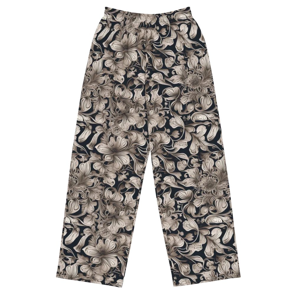 Sepia Bloom on Wide-Leg Pants — Front