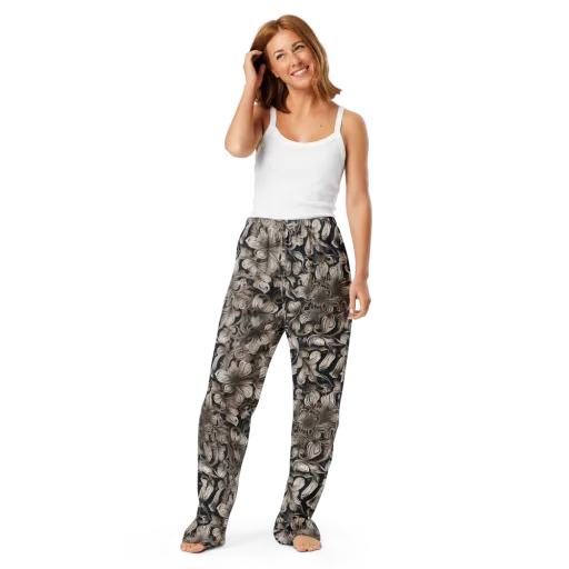 Sepia Bloom on a Women's Pajama Pants