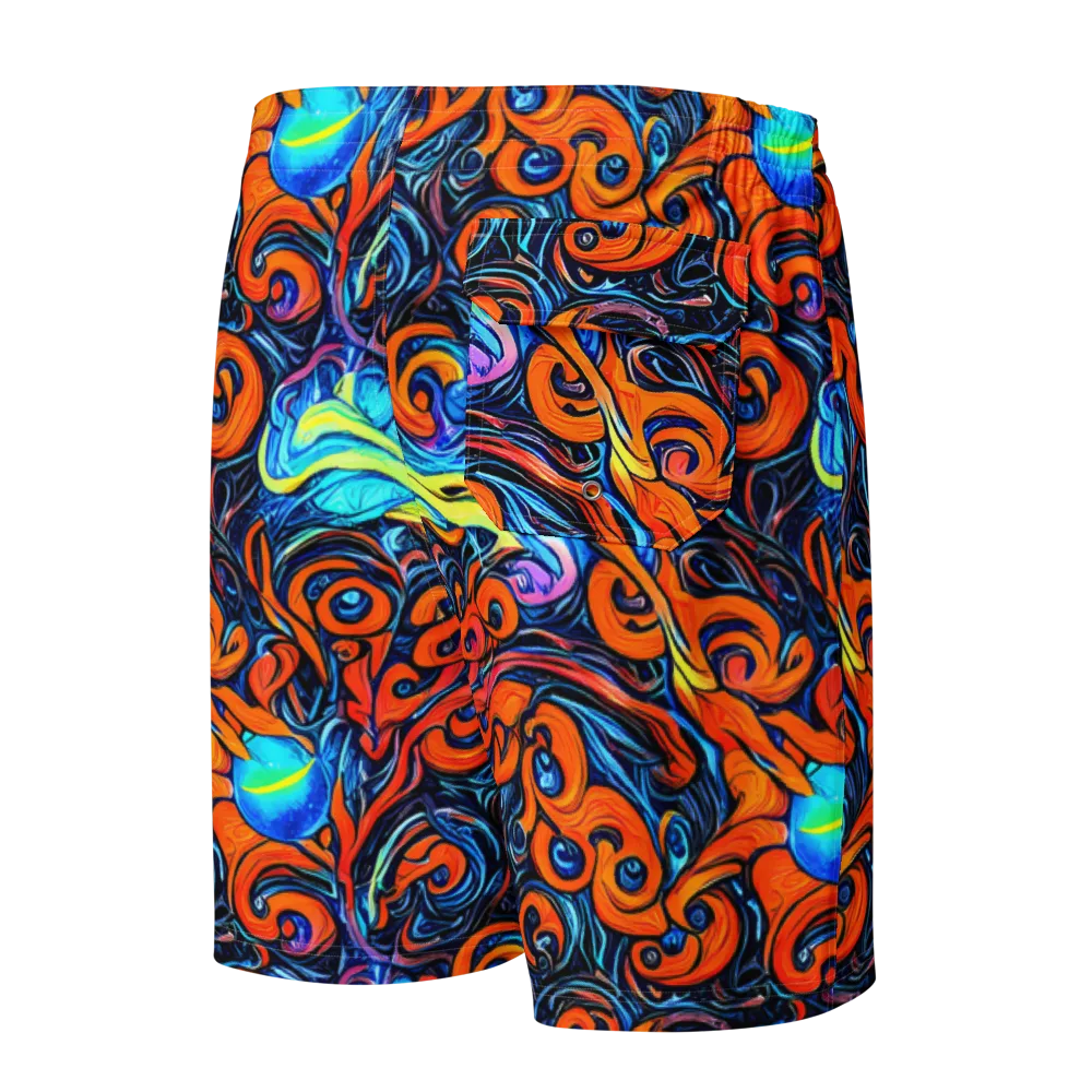 Inferno Current on Men's Board Shorts — Back