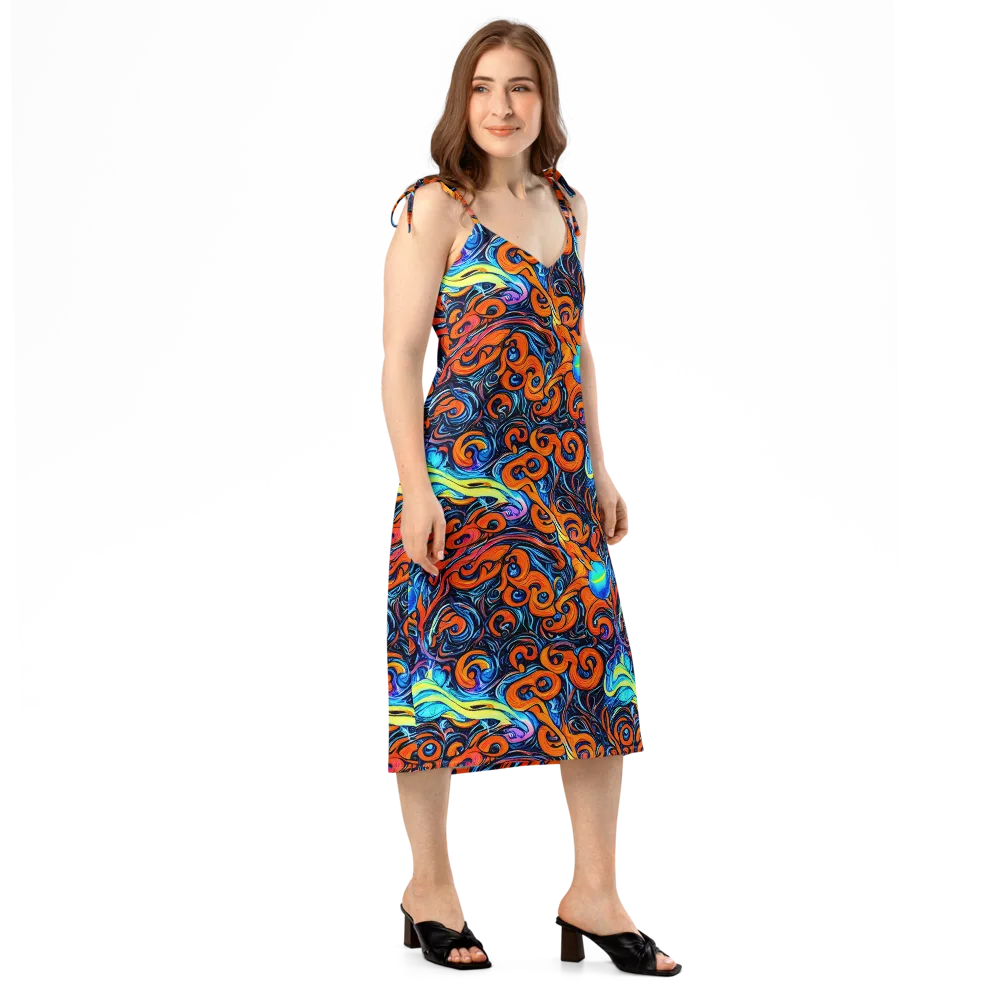 Inferno Current on Slip Dress — Right Front
