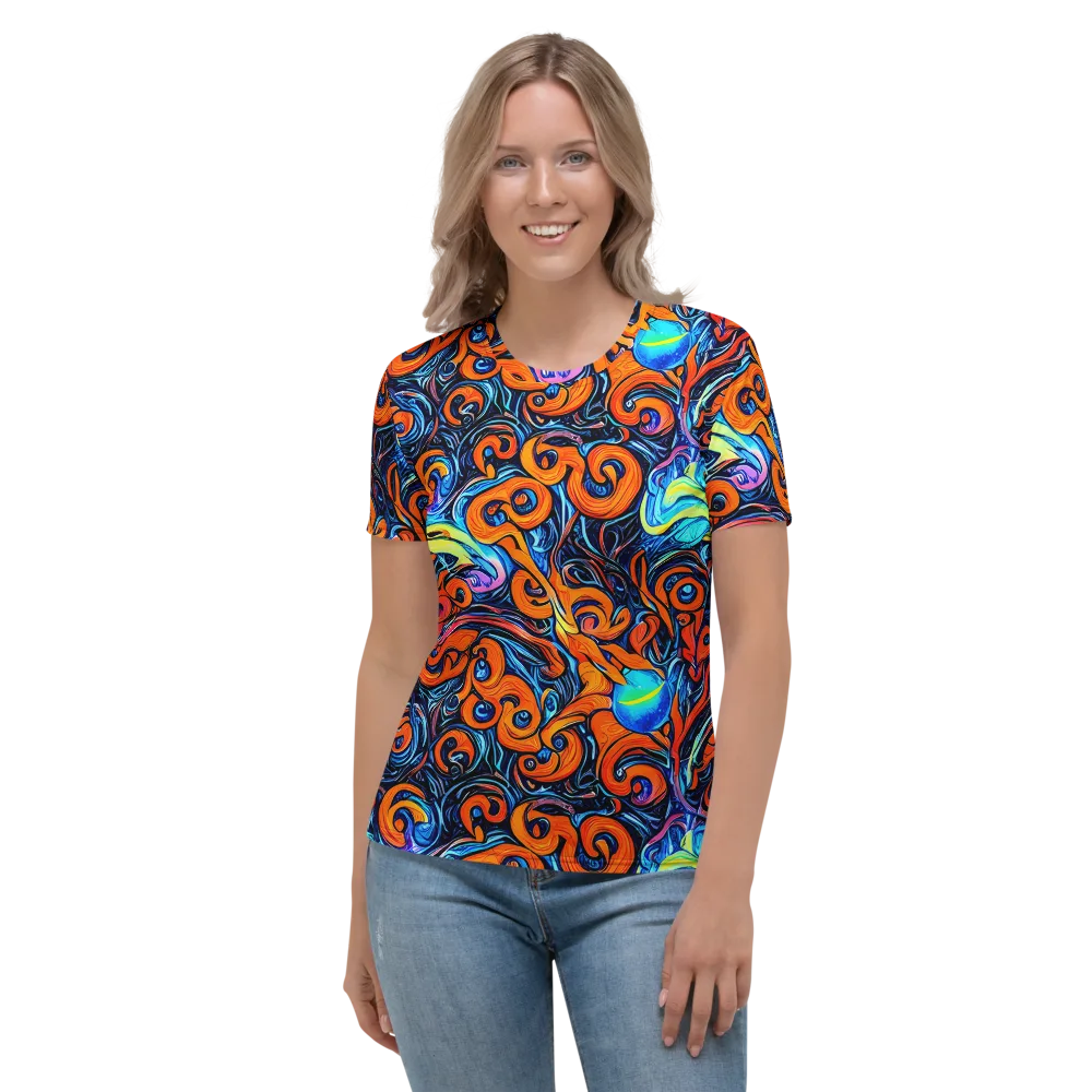 Inferno Current on Women's Crew Neck T-Shirt — Front