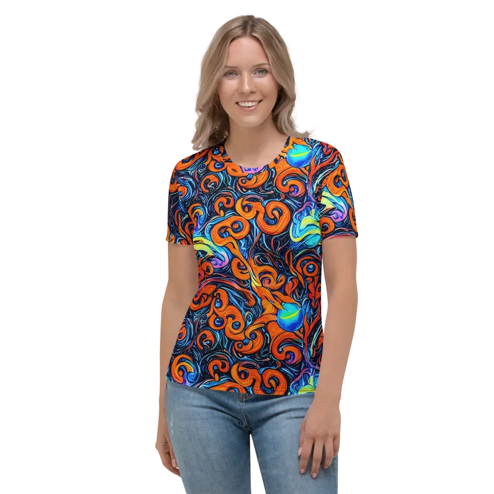 Inferno Current on Women's Crew Neck T-Shirt — Front