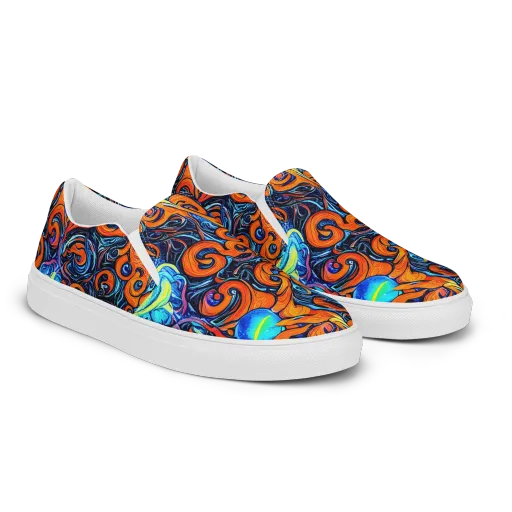 Inferno Current on a Men's Slip-On Canvas Shoes
