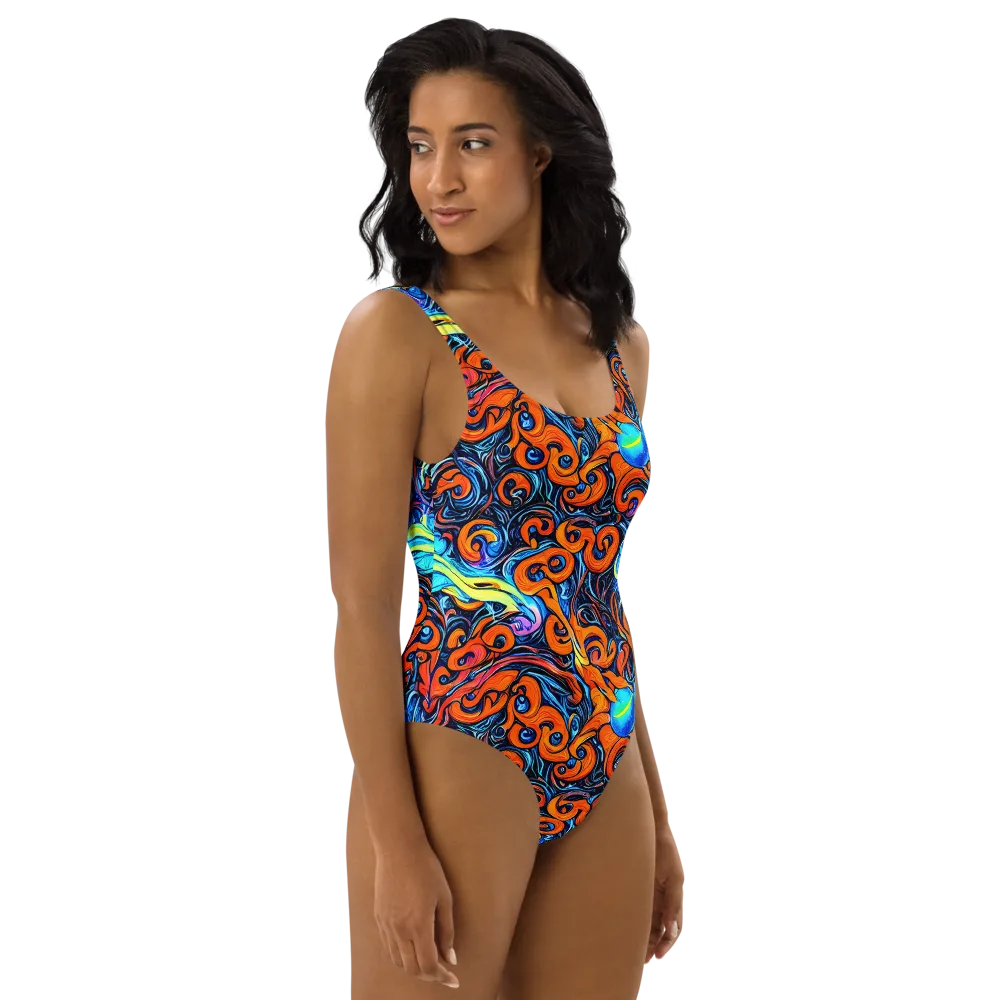 Inferno Current on One-Piece Swimsuit — Right