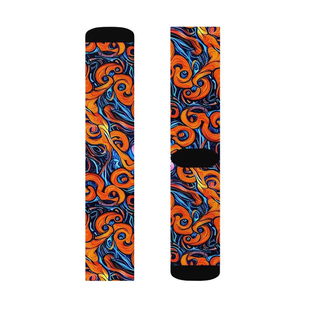 Inferno Current on Socks — Left Sock