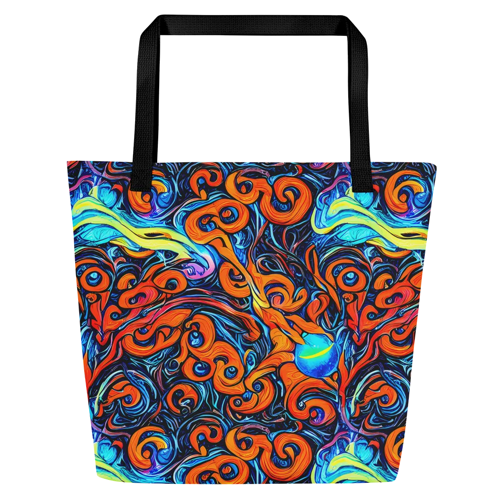 Inferno Current on Large Tote Bag W/ Pocket — Front