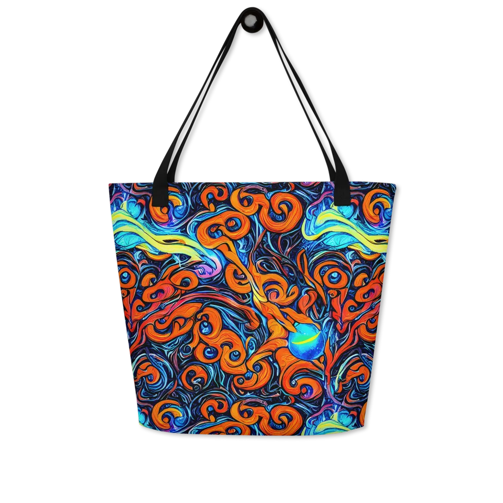 Inferno Current on Large Tote Bag W/ Pocket — Front