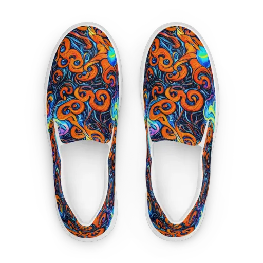 Inferno Current on a Women's Slip-On Canvas Shoes