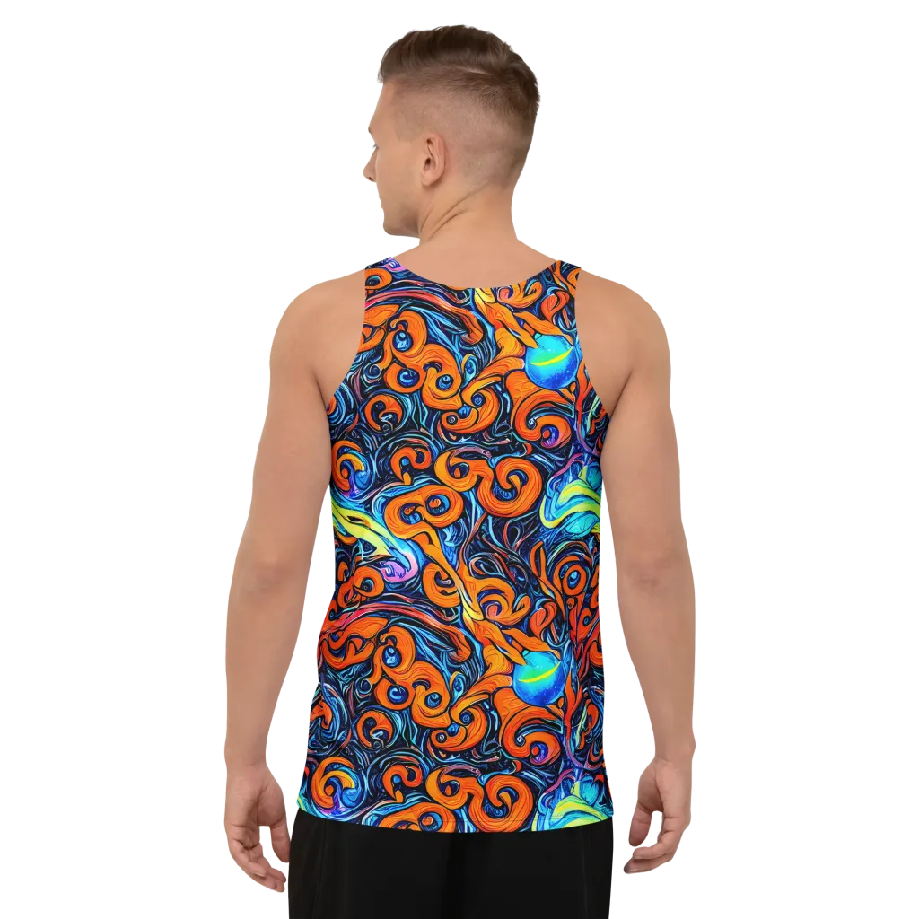 Inferno Current on Men's Tank Top — Back