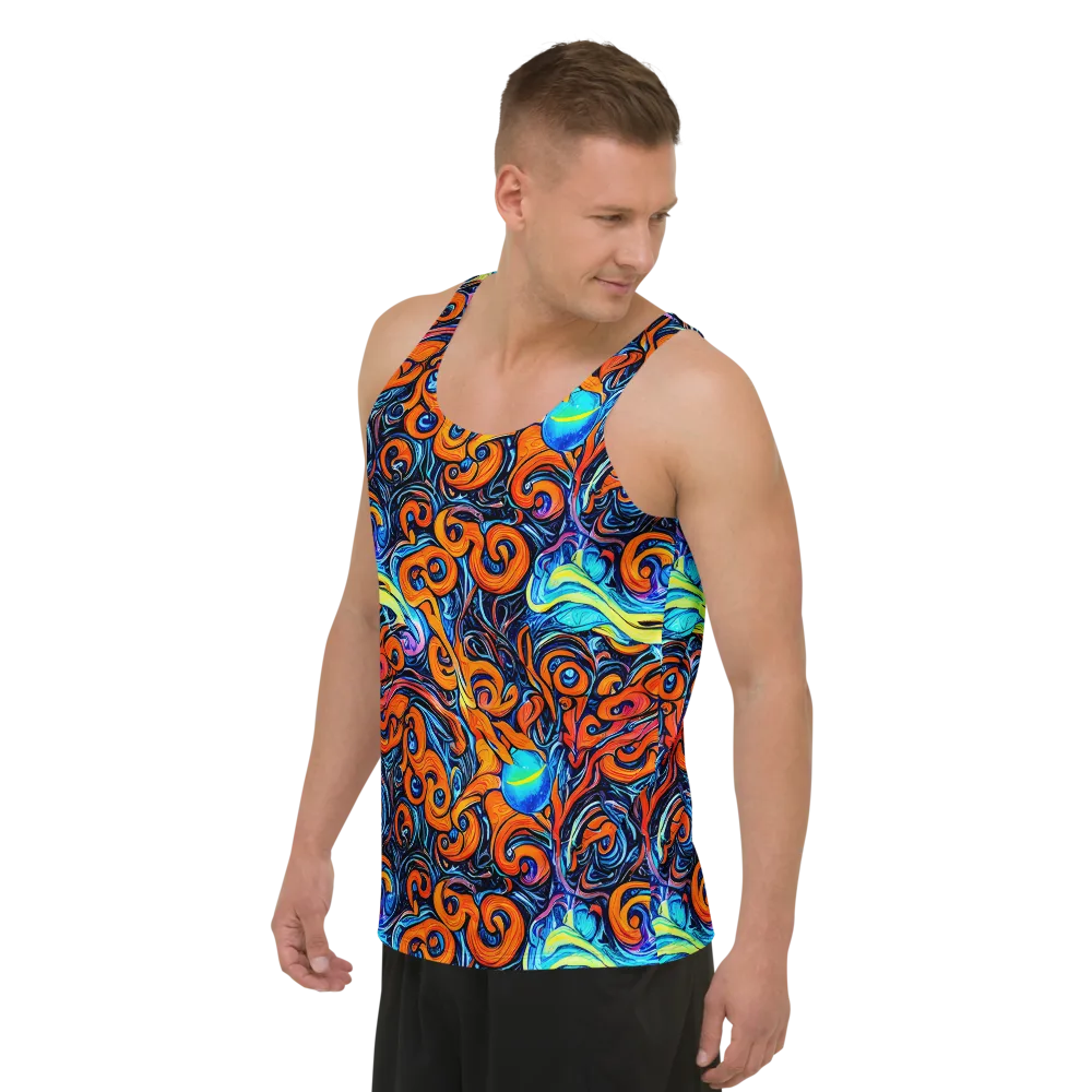 Inferno Current on Men's Tank Top — Left Front
