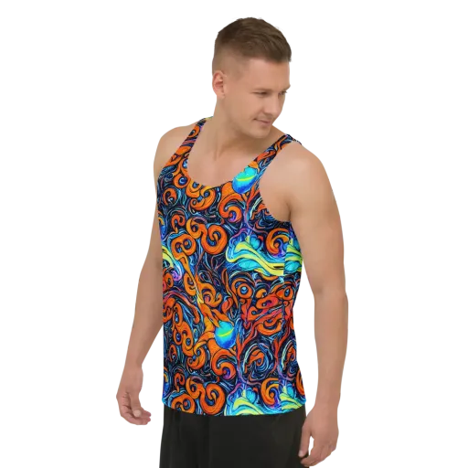Inferno Current on a Men's Tank Top