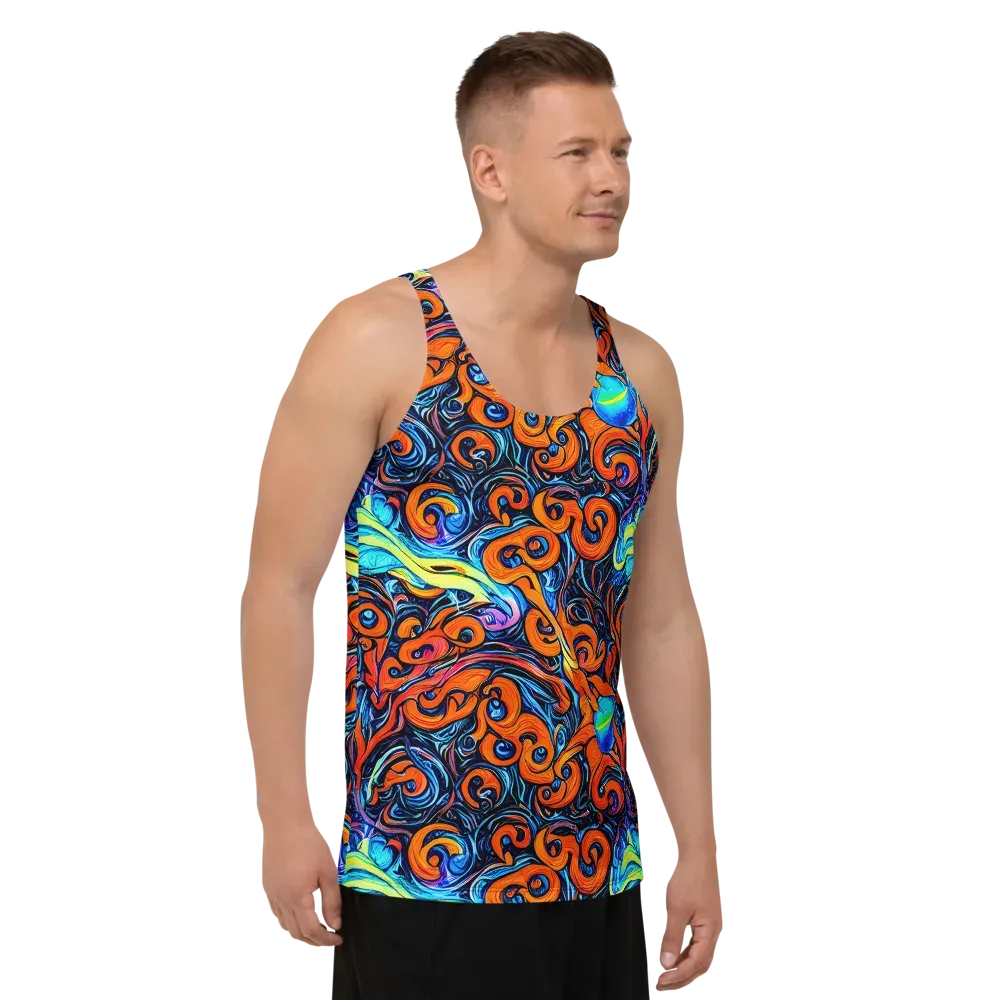 Inferno Current on Men's Tank Top — Right Front
