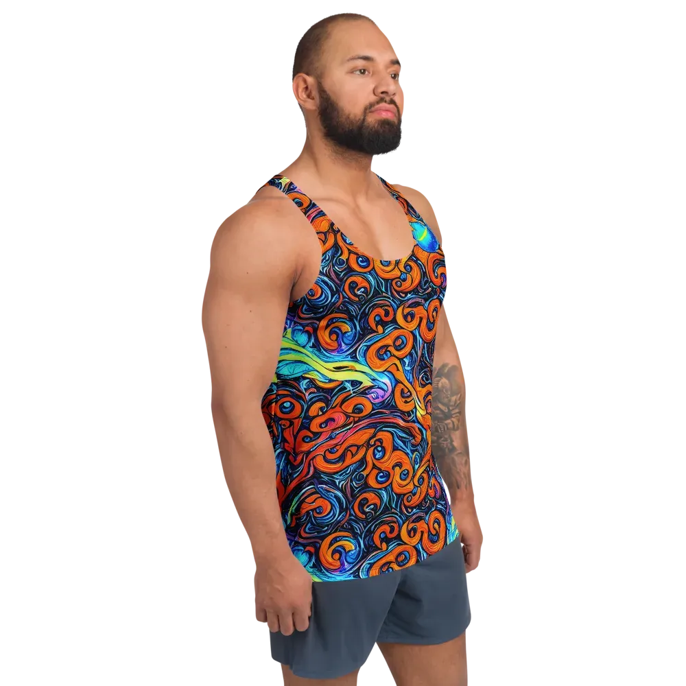 Inferno Current on Men's Tank Top — Right Front