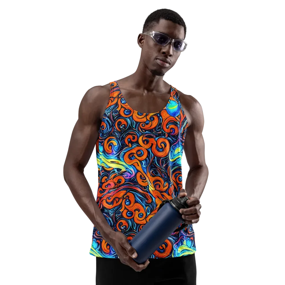 Inferno Current on Men's Tank Top — Front
